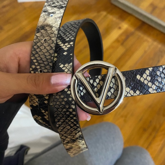 valentino snakeskin belt